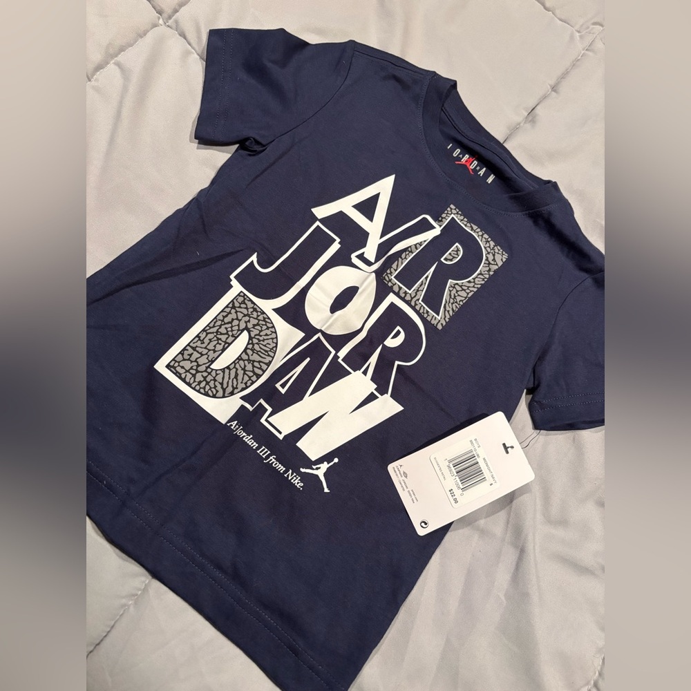 Jordan T-shirt navy blue size 5=original $22.00